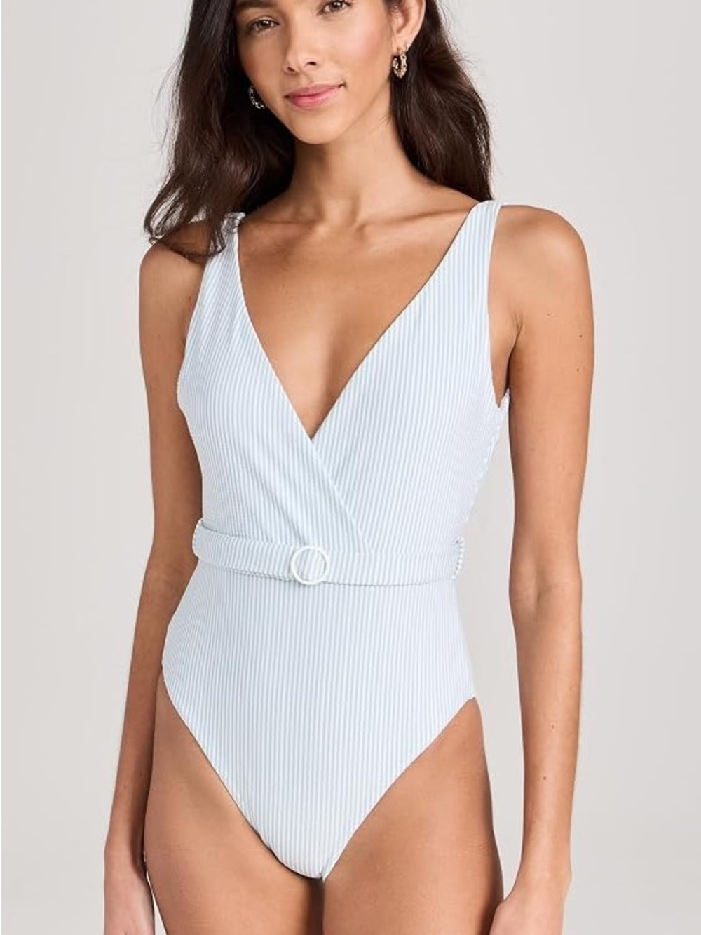 Onia One Piece Blue & White Striped